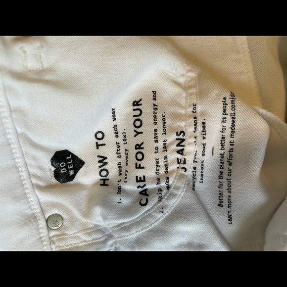 Madewell 10" High-Rise Skinny Crop White Jeans - Picture 8 of 11